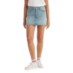 For an effortlessly cool and casual look, all you need is this high-waisted mini skirt from Levi's.Click on this WOMEN'S GUIDE to find the perfect fit and more! For an effortlessly cool and casual look, all you need is this high-waisted mini skirt from Levi's.Click on this WOMEN'S GUIDE to find the perfect fit and more! Front button detail Denim constructionFIT & SIZING Mini fit style Front Length: 14"FABRIC & CARE Cotton Machine wash Imported Size: 30(US 10)M. Color: Woven Minutes. Gender: female. Age Group: adult. Button Front Mini Skirt, Plus Size Outerwear, Petite Tops, Denim Details, Iconic Women, Clothing Size Chart, Denim Mini, Womens Clothing Sizes, Bottom Clothes