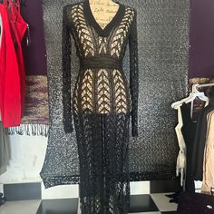 This Is Super Cute Perfect For The Evening Or Casual Perfect For Dinner. (Accepting Reasonable Offers)$$ Fitted V-neck Maxi Dress For Beach, Elegant Black Maxi Dress For Beach Cover-up, Elegant Stretch Beach Cover-up Dress, Stretch Long Sleeve Dress For Beach Cover-up, Sheer Fitted Maxi Dress For Beach, Black Bodycon Long Maxi Dress, Fitted V-neck Beach Cover-up Dress, V-neck Fitted Beach Cover-up Dress, Black Bodycon Dress For The Beach