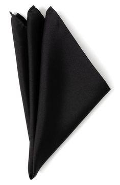 Simple and essential, this pocket square made of black silk smartly polishes any formal look. 13" square 100% silk Dry clean Imported Formal Look, Silk Pocket Square, Formal Looks, Pocket Square, Black Silk, Cufflinks, Dry Clean, Nordstrom, Silk