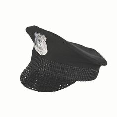 Add some sparkle to your sassy Halloween Police Costume with our Black Bling Police Hat! Even in low light, it will give you a shimmery presence. Rhinestone-covered hat will give you the most sparkle ever! Care Instructions: Hand wash using a soft cloth or sponge with cold water and mild soap. For best results hang or lay flat to dry. Police Halloween Costumes, Police Hat, Police Costume, Rhinestone Costumes, Halloween Express, Halloween Costume Shop, Fun World, Costume Themes, Costume Shop