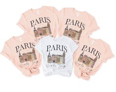 These Matching France Vacation Shirts will be perfect for your summer vacation trip! Whether you are going on a cruise trip or a girls trip to Paris France, French Riviera or Provance you will love the look of these Girls Trip shirts. PLEASE READ THE DESCRIPTION BEFORE PURCHASING  👕 Sizes & Fit * Unisex tee, classic fit (Gildan 64000 or Bella Canvas 3001) * Sizes run like men's * Most women find that their typical size works best as a slightly oversized fit; Size down for a more fitted t-shirt Summer Travel Cotton Tops, Summer Cotton Top For Travel, Summer Travel Tops With Graphic Print, White Summer Travel Tops, White Summer Tops For Travel, White Tops For Summer Travel, Summer Travel Crew Neck Tops, White Graphic Print Top For Travel, Summer Crew Neck Tops For Travel