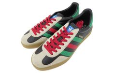 (WMNS) Adidas Gazelle X GUCCI Low Cut Sneakers 'Black Green Red' 726488-AAA43-9549 Black Gucci Sneakers With Laces, Gucci Black Sneakers With Laces, Red High-top Gucci Sneakers, Gucci Red High-top Sneakers, Gucci Sneakers For Sports With Laces, Gucci Sneakers With Laces For Sports, Gucci Lace-up Sneakers For Streetwear, Gucci Green Sneakers With Rubber Sole, Gucci Sneakers With Rubber Sole For Sports