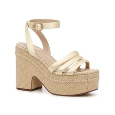 Sam Edelman-Tibby Platform Sandal Elevate your warm weather look with the Tibby sandal from Sam Edelman. This pair sports a soaring platform and chunky heel accented by a raffia wrapping for a beachy highlight. Lemon Yellow, Chunky Heel, Platform Heels, Sam Edelman, Chunky Heels, Platform Sandals, Warm Weather, Espadrilles, Lemon