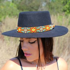 Price includes a Brigitte Sambboho hat & a Maui hatband. Save 10% with this bundle. Select hat size. Hatband is one size fits all. Hatband is removable. Hatband in the bundle is made to order: average delivery time for made to order item is 20 business days. The fanciest hat you will ever wear. Sambboho's Brigitte black hat is a dipped crown boater design with a custom trimmed genuine velvet black band. A structured and stiff short-brimmed boater style. Use to make an impression! Dipped crow Wide Brim Felt Hat For Vacation, Adjustable Wide Brim Western Costume Hats, Vacation Wide Brim Felt Hat, Western Costume Hat With Wide Brim And Adjustable Fit, Summer Felt Hat With Adjustable Flat Brim, Adjustable Western Costume Hat With Wide Brim, Adjustable Flat Brim Felt Hat For Summer, Western Wide Brim Adjustable Costume Hat, Summer Adjustable Felt Hat With Flat Brim