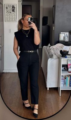 Admission Counselor Outfit, Black Serving Outfit, Cute Casual Work Outfits Black Women, Women Work Casual Outfits, Casual Wear To Work Outfits, Casual Realtor Outfits Summer, Black Work Wear, Outfit Ideas Professional Casual, Leasing Agent Outfit Plus Size