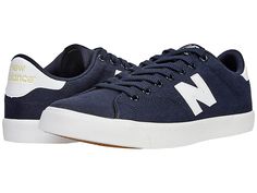 New Balance Numeric AM210 - Skate Shoes : Navy/White 1 : Inspired by the popular pro court model, the New Balance Numeric AM210 shoes take cues from the deconstructed fashion trend in a form-fitting silhouette supported by a vulcanized outsole. Low-top shoes with uppers of leather, suede, or canvas (depending on colorway). Lace-up closure ( select colorways feature a hook-and-loop strap closure ). Breathable textile interior. Features iconic N logo or script logo detail. Multi-layered toe cap fo Deconstructed Fashion, Deconstruction Fashion, New Balance Numeric, Textile Interior, N Logo, Script Logo, Us Man, Skate Shoes, Fashion Trend