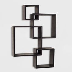 an abstract sculpture made out of square and rectangle shapes