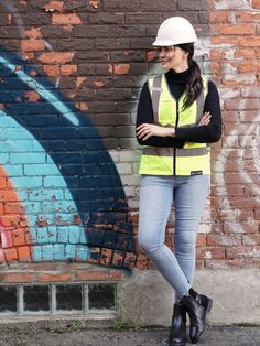 The Xena x Dawson Workwear Hi-Vis Safety Vest is the perfect way to stay safe and confident on the job site. With its comfortable fit, durable materials, and thoughtful design elements, you can focus on any project, no matter how big or small. Womens Safety, Safety Vest, Work Wear Women, Construction Site, Neon Yellow, Stay Safe, Repellent, Water Repellent, Design Elements