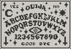 a cross stitch pattern with the words and numbers in black on white, as well as stars