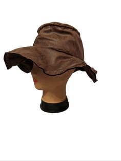 Hobo hillbilly floppy hat guaranteed to be the life of the party made by smooth Eclipse size 24 and 26 custom made Message me to let me know your size. Handmade products may very slightly from the picture shown. Wide Brim Sun Hat For Western-themed Events, Vintage Brown Flat Brim Adjustable Hat, Vintage Brown Adjustable Flat Brim Hat, Adjustable Vintage Brown Flat Brim Hat, Sun Hat With Flat Brim For Western-themed Events, Flat Brim Sun Hat For Western-themed Events, Western-themed Flat Brim Sun Hat, Wide Brim Distressed Brown Hat For Country Events, Distressed Brown Wide Brim Hat For Country Events