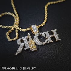 Get The Flyest Drip Only With Primobling Jewelry. This Pendant Necklace Set Goes Great With One Of Our Iced Out Chains Or Individually. Shop Today And Save! 14k Gold Plated Lab Simulated Diamonds 1.5" Pendant Size 2mm Rope Necklace Included Related Items: 10k 14k 18k 24k Gold Sterling Silver Diamond Gold Plated Bling Jewelry Fashion Birthday Gift Idea Men's Jewelry Women's Jewelry Trending White Gold Men's Women's Hip Hop Iced Out Chains, Black Ring Set, Black Cross Necklace, Fashion Birthday, Lightning Bolt Necklace, Womens Jewelry Trends, M Necklace, Black Hoops Earrings, Birthday Fashion