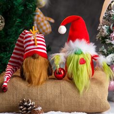 PRICES MAY VARY. 🎄【Unique Christmas Gnomes Ornaments】——The perfect combination of the classic restored green-bearded gnomes and cute animal gnomes, the unique style will bring family happiness. Their beards, arms, hats, Christmas balls, bells and shapes clearly accentuate the Christmas theme and festive mood. They make the best plush Christmas gnome gifts. 🎄【Quality Materials and Handmade】--The Christmas gnomes are all handmade by professional craftsmen. The hat is made of high-quality knitted Animal Gnomes, Scandinavian Santa, Christmas Decor Gifts, Hats Christmas, Gnome Gifts, Swedish Tomte, Family Happiness, Grinch Christmas Decorations, Christmas Tabletop Decor