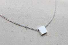 perfect everyday necklace Square Pendant Necklace, Square Necklace, Personalized Bridesmaid Gifts, Everyday Necklace, Square Pendant, Long Jacket, Gift For Friend, Simple Necklace, Friend Wedding