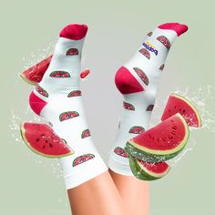 Dive into summer vibes with our Watermelon Bopsox. Made from soft, breathable combed cotton, these socks are a sweet treat for your feet. Perfect for sunny days or when you're dreaming of them. Socks Photoshoot, Summer Socks, Summer Sock, Fun Socks, Fun Summer, Cool Socks, Casual Socks, Sweet Treat, Socks And Hosiery