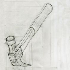 a drawing of a baseball bat and glove