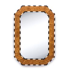 octagonal shaped Orwell mirror by Bunny Williams Home Guest Bathroom Remodel, Entrance Way, Bunny Williams Home, Bunny Williams, Shaped Mirror, Entrance Ways, Floating Wall, Mirror Designs, Burled Wood