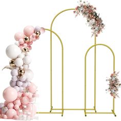 PRICES MAY VARY. Backdrop Stand Sets: The backdrop arch with a height of 6 FT, 5 FT and 4 FT respectively, meet different needs, designed in an arch shape, presenting a simple and uncomplicated design concept, can be used as a wedding arch, flower arch, background, photo booth, and can be used many times in different occasions, conveying elegance in the simplest form on the ceremony day Easy Assembly: The party arch is not only made of high-quality polished golden copper material, but also provides a large contact area and weight, only 360 degrees of rotation installation, seamless integrated design of butterfly screws, can be assembled and disassembled in 10 minutes; Whether you are a professional event planner or host your own celebration, you can enhance the overall atmosphere of your p Wedding Balloon Arch, Bridal Shower Home, Arched Backdrop, Balloon Arch Stand, Arch Background, Arch Backdrop Stand, Backdrop Arch, Party Arch, Backdrop Frame