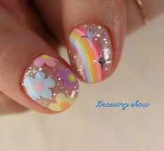 Almond Colorful Nails, Spring Rainbow Nails, Nails Vibrant, Kawaii Nail Art, 2023 Nails, Cute Nail Art Designs, Really Cute Nails, Cute Gel Nails, Kawaii Nails