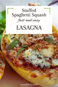 stuffed spaghetti and easy lasagna is an easy dinner recipe that's ready in under 30 minutes