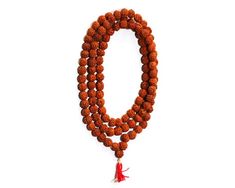 Fine quality hand knoted five face Nepali Rudraksha seed Buddhist prayer mala. Hand strung with red tassel, made in our Namaste Beads Handicrafts workshop in Kathmandu, Nepal. Beads : 108 Size : 8mm Weight : 36g Length : 20 inch We use a strong cord in different colors. If you need an specific color on your string, just inform us and we will be glad to made it. Traditional Hand Knotted Mala For Meditation, Handmade Red Mala For Healing, Red Hand-strung Spiritual Mala, Traditional Hand Knotted Mala For Rituals, Red 8mm Beads Spiritual Mala, Red Mala For Meditation With Round Beads, Red Mala With Round Beads For Meditation, Red Handmade Mala For Healing, Red Hand-strung Mala For Healing