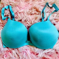 Nwot Lined Victoria Secret Bra. I Have Tons Of Bras And Don’t End Up Wearing Them. Victoria's Secret Stretch Blue Bra, Stretch Underwire Bra In Light Blue, Light Blue Stretch Underwire Bra, Blue Stretch Bra With Medium Bust Support, Blue Bra With Medium Bust Support, Blue Bra With Medium Bust Support And Stretch, Victoria Secret Bras, Women's Intimates, Blue Green