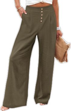 High Waist Solid Color Khaki Pants, High Waist Solid Khaki Pants, Khaki High-waist Relaxed Fit Pants, High Waist Relaxed Fit Khaki Pants, Baggy High Waist Khaki Wide Leg Pants, High-waisted Solid Khaki Pants, Baggy High-waisted Solid Color Pants, Baggy Solid Color Khaki Bottoms, Baggy Khaki Bottoms Solid Color