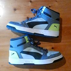 Brand New Without Box! Excellent Condition Gray Sporty Puma Sneakers, Sporty Gray Puma Sneakers, Gray Puma Sneakers For Sports, Outdoor High-top Sneakers With Puma Logo, High-top Puma Sneakers For Outdoor, Outdoor High-top Puma Sneakers, Puma High Top Sneakers, Puma Shoes Mens, Puma High Tops