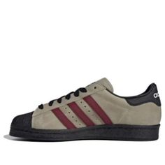 adidas originals Superstar 82 'Grey Black Burgundy' IF6188 Limited Edition Sneakers, Adidas Originals Superstar, Trainers Fashion, Shoe Inspo, Sports Sneakers, Sneakers Men Fashion, Sport Sneakers, Men Fashion, Adidas Originals