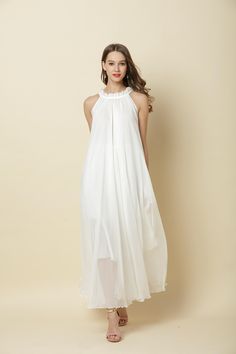 Chiffon White Long Party Dress Evening Wedding Lightweight Sundress Summer Holiday Beach Dress Bridesmaid Maxi Skirt Detail Info: ❤ Color: White More color choice link: https://www.etsy.com/listing/213656440/chiffon-dress-color-card?ref=shop_home_feat_1 you just note the color you want with order, we will make according to your note. ❤ Material: Chiffon ❤ The dress doesn't limit the chest size and waitst size, arm hole 45cm (if your upper arm circle circumference is more than 40cm, please not yo Feminine White Maxi Chiffon Dress, White Casual Maxi Length Chiffon Dress, Chic White Maxi-length Chiffon Dress, Bridesmaid Maxi Skirt, Maternity Photo Dresses, White Chiffon V-neck Maxi Dress, White Maxi-length V-neck Beach Dress, Maternity Dresses Summer, Beach Holiday Dresses