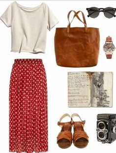 cauuute 여름 스타일, Paris Mode, Travel Outfit Summer, Printed Maxi Skirts, Looks Chic, Purse Jewelry