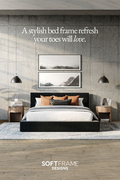 a bed frame refreshs your toes will love softframe designs advertisment