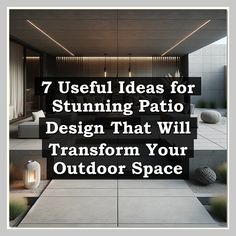 Transform your outdoor space with our 7 useful ideas for stunning patio design. Discover creative layouts, stylish furniture arrangements, and beautiful landscaping tips that will elevate your patio into a serene retreat. Whether you prefer a cozy nook or an entertaining area, these design concepts will inspire you to create the perfect outdoor oasis. Explore innovative solutions to enhance your patio and enjoy the beauty of nature right at home.