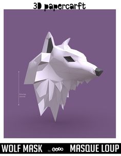 the wolf mask is made out of paper