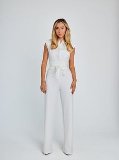 Women Summer Sleeveless Wide Long Pants Jumpuit With Belt. Sleeveless wearing in summer, easy to pair with coat, jackets, cardigans or suit in spring, autumn or winter High rise high waisted design, with detachebale adjustable belt, makes your figure more flattering Wide leg long pants jumpsuit, flowy and charming to pair with high heels, boots or sandals High quality,soft and comfy fabric, not itchy, no wrinkles Summer Jumpsuits for Women 2023 Elegant / Dressy Material: Polyester Blended, soft, comfy Size:Small/Medium/Large/X-Large/2X-Large/, detail dimensions please check size chart Ocassions:daily, evening party, cocktail, night out, club, casaul, date, dinner, travel, business work, wedding guest or Ceremony Long Blazer Sizes The Sleeveless Jumpsuit the jumpsuit of the season, every se Casual Sleeveless Jumpsuits And Rompers For Work, White Non-stretch Sleeveless Jumpsuit, Casual Fitted Sleeveless Pantsuit, Fitted Sleeveless Jumpsuits And Rompers For Spring, Sleeveless Solid Color Workwear Pantsuit, Summer Office Vest With Pockets, Solid Sleeveless Pantsuit For Work, Spring Workwear Vest, Versatile Spring Workwear Vest