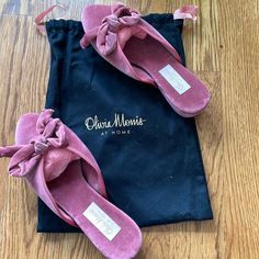 Brand-New, Never Worn Olivia Morris At Home Daphne Velvet Slippers In Rose Pink (Size 39). Dust Bag Included. Pink Velvet Accessories, Pink Velvet Mules, Olivia Morris, Pink Velvet Shoes, Velvet Slippers, Velvet Shoes, Shoes Brand, Pink Velvet, Rose Pink