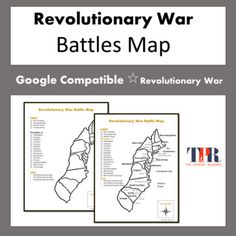 The Revolutionary War Battle Map Students use the blank map to label and identify major battles during the Revolutionary war. Included in this lesson:American Revolutionary War Battle Map Grading RubricGoogle Doc Form of all sheetsThis purchase is for one teacher/one class license. If you would like to purchase multiple licenses please do so in my store with a 25% discount.Visit my website at: www.thepatriotresource.com for new lessons and discounts! Follow me with the button above to find out a Battle Map, American History, How To Find Out, Map, History