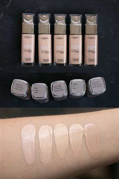 Loreal True Match Foundation, Loreal Cosmetics, Loreal Foundation, Loreal Paris Makeup, True Match Foundation, Loreal True Match, Foundation Swatches, Make Up Cosmetics, Bb Creams