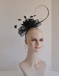 Fabrication: 100% sinamay with feathers Style#: fascinator_s10-2450 Size: One size for teens and ladies Head measurement: One size: (55cm, 21-5/8, 6-7/8 to 59cm, 23-1/4, 7-3/8) Headband Fascinator, Sinamay Hats, Different Hats, Fascinator Hat, Derby Party, Kentucky Derby Hat, Church Hats, Big Head, Fascinator Hats