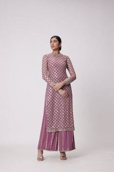 Mud mauve hand embroidered Kurta, Pants and dupatta.From Vvani Vats Jugmug's collection.DELIVERY TIMEPlease allow 8-12 weeks for your outfit to arrive.FABRIC DETAILSKurta - Georgette Dupatta - GeorgettePants - GeorgetteProfessional cleaning only. Kurta Pants, Payal Singhal, Georgette Dupatta, Straight Kurta, Kurta Set, Bridal Designs, Hand Embroidered, Wedding Reception, Women Wear