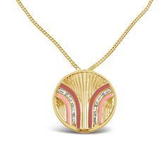 Inspired by those 70's banded lines we love, and the historic pastel Art Deco South Beach hotels Coral and Cinnamon colored enamel pendant, with clear round/baguette CZs on a fine curb chain. 23mm round pendant. Choose your chain length: 16", 18", or 24" Tarnish resistant, heavy 14K Gold over Brass 14K Gold Filled optional chain upgrade, please select "gold filled chain" from the drop box. Pastel Art Deco, Trend Necklace, Gold Coin Pendant, Minimalist Ear Cuff, South Beach Hotels, Cinnamon Color, Drop Box, Enamel Necklaces, Gold Filled Ring