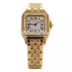 Model/Collection Name: Panthere&#44 Cartier Gold Watch, Gold Diamond Watch, Cartier Gold, Diamond Watches Women, Gold Diamond Watches, Cartier Panthere, Gold Diamond Band, Cartier Watch, Gold Moon