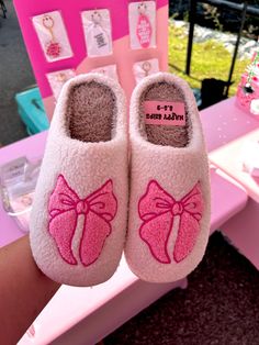 Cute slips available in multiple sizes! Pink Non-slip Synthetic Slippers, Cute Non-slip Slide Slippers, Trendy Non-slip Round Toe Slippers, Cute Open Toe Synthetic Slippers, Cute Round Toe Slippers For Spring, Cute Non-slip Flat Slippers, Cute Synthetic Slippers With Soft Sole, Non-slip Flat Slippers For Indoor Use, Cute Closed Toe Slippers For Spring