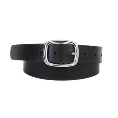 This basic leather belt with a silver rectangle buckle is a classic wardrobe staple. Its minimalist design will pair well with virtually any outfit. This basic leather belt is an accessory that you can just throw onto your outfit to accentuate it. Style with your jeans for a casual look, or wear over a dress, skirt, or blazer if you want a more fashionable look. You can't go wrong with this simple and clean silver buckle leather belt! Comes in: black, tan Ashley wears a small 5122 Wear Over A Dress, Clear Sunglasses Frames, Nice Belts, Classic Wardrobe Staples, Classic Wardrobe, Silver Jeans, Buckle Belt, Sunglass Frames, Black Media