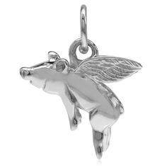 PRICES MAY VARY. Meet Pigasus the patron saint of the impossible cause; a guaranteed charmer of a charm this sterling silver flying pig will always get you a smile and remind you that anything is possible Sugar n’ spice and all things cute in sterling silver jewelry; sparking flattery from young and old alike Silvershake 925 Sterling Silver When Pigs Fly Charm Pendant; is shipped to you in anti-tarnish protection inside reinforced gift boxes with satin-style pouches; guaranteed beyond competitor When Pigs Fly, Pigs Fly, Flying Pig, Studded Necklace, Gold Clips, Stud Jewelry, Jewelry Online Shopping, Coin Pendant, Pure Copper