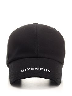 Givenchy baseball cap in black cotton canvas with logo Designer Streetwear Cap, Designer Baseball Cap For Streetwear, Classic Six-panel Hat With Logo, Luxury Black Baseball Cap With Curved Bill, Designer Adjustable Black Baseball Cap, Luxury Black Curved Bill Baseball Cap, Luxury Streetwear Baseball Cap, Classic Baseball Cap With Logo Print, Classic Black Baseball Cap With Letter Print