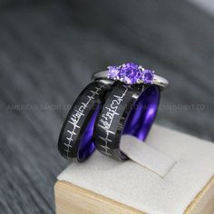 Music Ring, Music Score Ring, Music Jewelry, Music Notes Ring, Piano Jewelry, Piano Ring, Guitar Ring, Musician Ring, Musician Jewelry Piano Ring, Music Ring, Guitar Ring, Music Note Ring, Music Rings, Band Teacher, Music Wedding, Purple Interior, Black Wedding Band