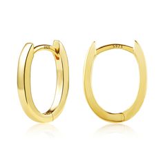 PRICES MAY VARY. Small Oval Huggie Hoop Earrings: Width 13mm/0.51", Length 17mm/0.7" and 2mm/0.07" thick. The classic oval design makes these oval huggie hoop earrings simple, sophisticated, modern and elegant that will go suitable with a variety of outfits, both work and casual. Hypoallergenic Thick Gold Hoop Earrings: Made of allergy-resistant 925 sterling silver, nickel-free, lead-free, and hypoallergenic, ensuring a long-lasting, lustrous finish.very safe and comfortable to wear everyday. Li Thick Gold Hoop Earrings, Thick Gold Hoops, Chunky Gold Hoop Earrings, Light Weight Jewelry, Small Hoop Earrings, Hoops Earrings, Earrings Simple, Sterling Silver Hoop Earrings, Huggie Hoop Earrings