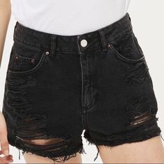 Reposhing This Item I Purchased. Nwt Never Worn. Top Shop Mom Jean Shorts! 4tall! I’m 5’8 And They’re Not Too Cheeky Or Short! High Waisted Ripped Shorts, Mom Jean Shorts, Shorts Ripped, Mens Onesie, Mom Black, Mom Denim, Mom Jeans Shorts, Black Jean Shorts, Ripped Shorts