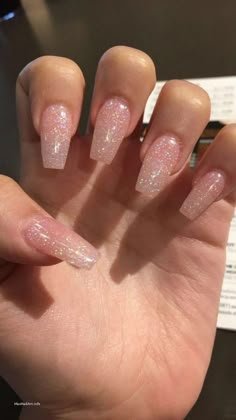 Glitter Nails Acrylic, Simple Acrylic Nails, Acrylic Nails Coffin Short, Summer Acrylic Nails, Short Acrylic Nails Designs, Pink Acrylic Nails, Dream Nails, Fire Nails, Coffin Nails Designs