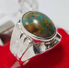 Natural Very old Rare Feroza Stone Beautiful Pattern Naturally Shajri Feroza Turquoise Stone Ring Handmade Ring 925 Sterling Silver Ring size 8 US Resize able FedEx Shipping Contact me for the details Traditional Silver Turquoise Ring, Traditional Turquoise Gemstone Ring, Traditional Oval Turquoise Ring, Feroza Ring, Feroza Stone, Mens Sapphire Ring, Turquoise Stone Ring, Silver Rings Handmade, Multi Stone Ring